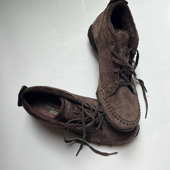 Skechers Women's Bikers-Lineage-Moc-Toe Lace-up Chukka Boot Ankle sneakers sz 9 - Picture 1 of 9